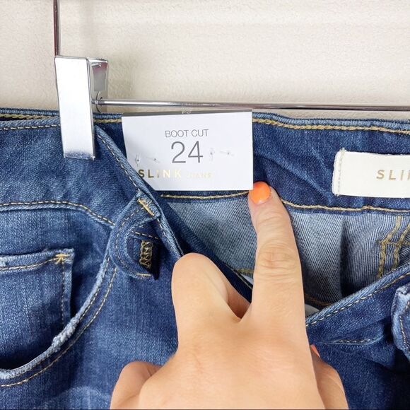 Slink Blue Denim Jeans Stretch Skinny High Rise - Picture 5 of 7